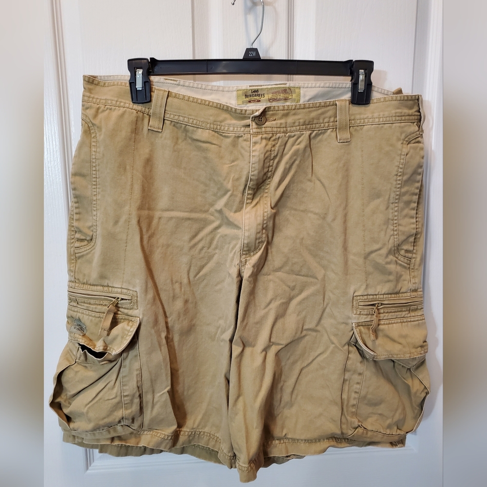 Lee Tan Cargo Shorts Relaxed Fit Utility